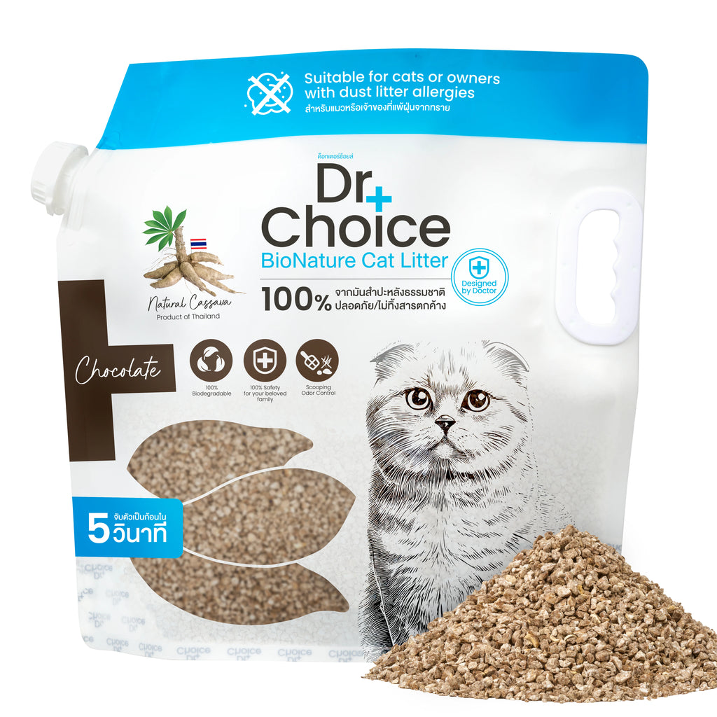 Dr. Choice Eco-friendly Cassava Cat Litter Chocolate Scent 5kg