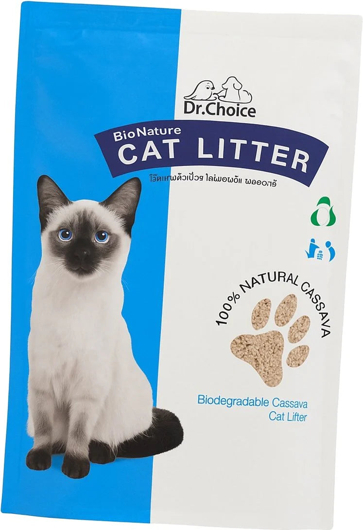 Dr. Choice Eco-friendly Cassava Cat Litter Chocolate Scent 2.73kg