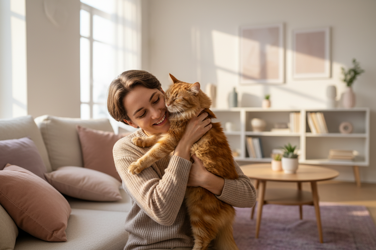 Hero slide 3 - Owner with cat