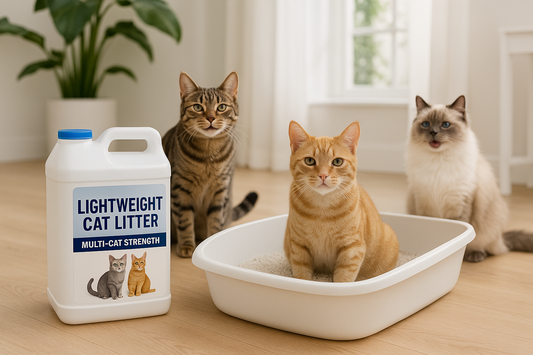 Multi-cat litter with cats