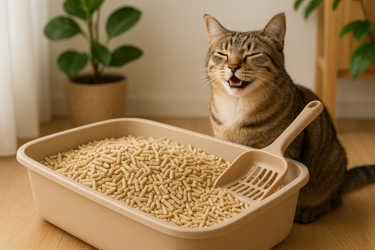 Natural eco-friendly cat litter
